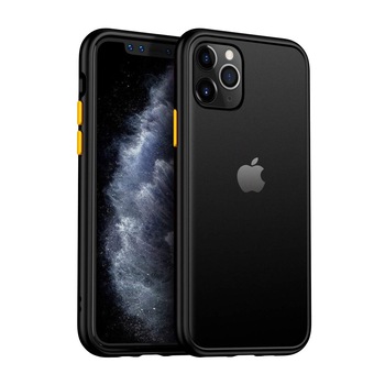 Husa pentru IPhone 12 / 12 PRO, MobileSmart , Hybrid ultra slim, carcasa spate Antisoc, hardcase, Negru Husa pentru IPhone 12 / 12 PRO, MobileSmart , Hybrid ultra slim, carcasa spate Antisoc, hardcase, Negru