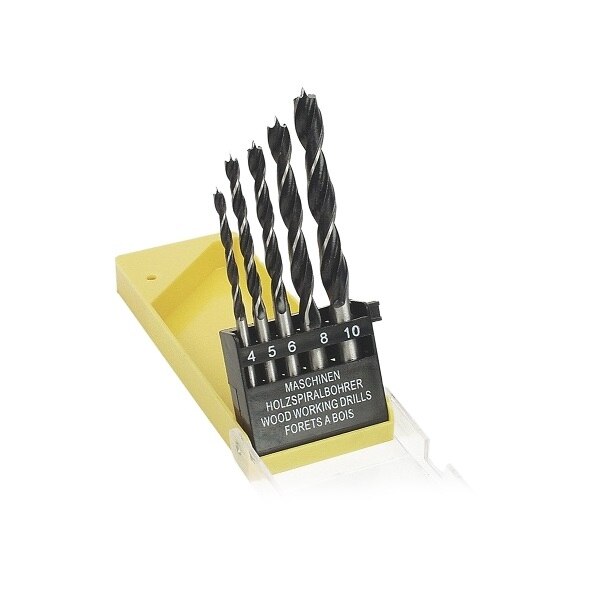 Set burghie pentru lemn Mannesmann M519-5SP, Ø4-10 mm, 5 piese