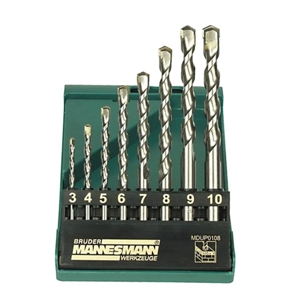Set burghie piatra, beton Mannesmann M54309, Ø3-10 mm, 8 piese