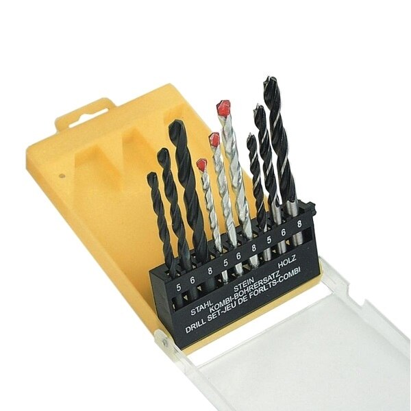 Set burghie pentru lemn,metal, piatra Mannesmann M520-Kombi, Ø5-8 mm, 3 piese