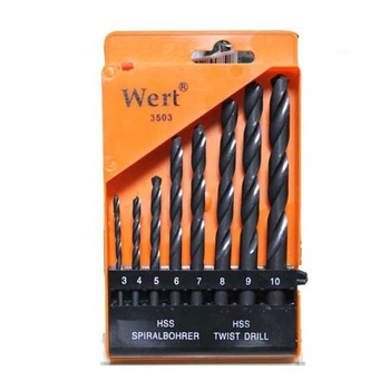 Set burghie HSS Wert W3503, Ø3-10 mm, 8 piese Set burghie HSS Wert W3503, Ø3-10 mm, 8 piese