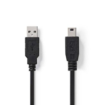 Cablu USB 2.0 USB A tata - Mini USB tata 2 m negru Nedis Cablu USB 2.0 USB A tata - Mini USB tata 2 m negru Nedis