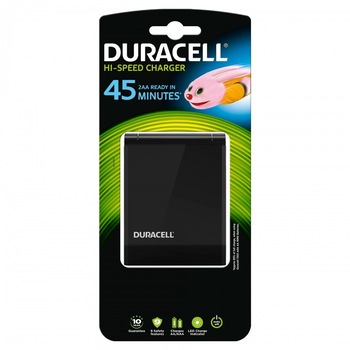 Incarcator Duracell CEF27, timp de incarcare 45 minute, negru Incarcator Duracell CEF27, timp de incarcare 45 minute, negru