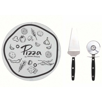 Set de pizza , placa de sticla MES117 Set de pizza , placa de sticla MES117