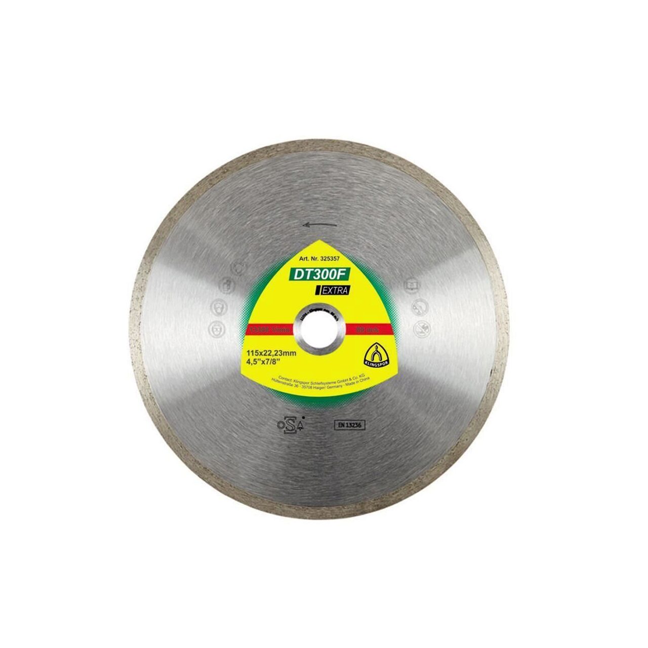 Disc de debitare diamantat DT300F EXTRA, Klingspor, 115X1,6mm