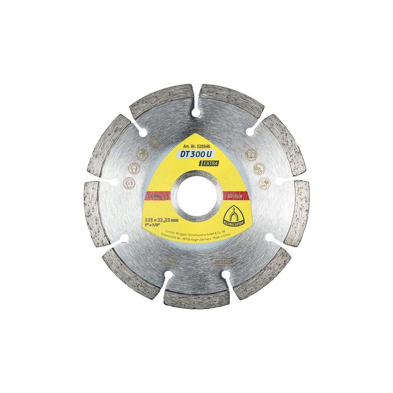 Disc de debitare diamantat DT300U EXTRA, Klingspor, 125x1,6mm