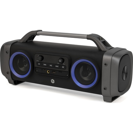 Boxa portabila bluetooth A+ Retro, 26W, port USB/ FM Radio, negru