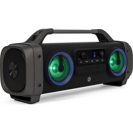 Boxa portabila bluetooth A+ Retro, 26W, port USB/ FM Radio, negru