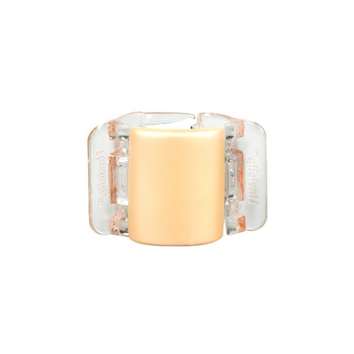 Cleste de par Linzi Clip Midi, Linen-Perl/Clear Wings, galben perlat