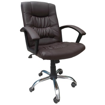 Scaun directorial maro, piele ecologica AX04 Scaun directorial maro, piele ecologica AX04