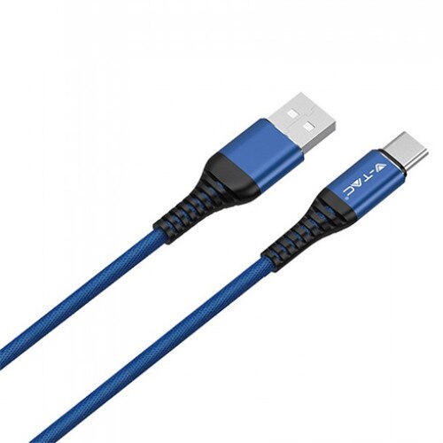 Cablu USB Tip C, V-TAC, seria Gold, albastru, 1m