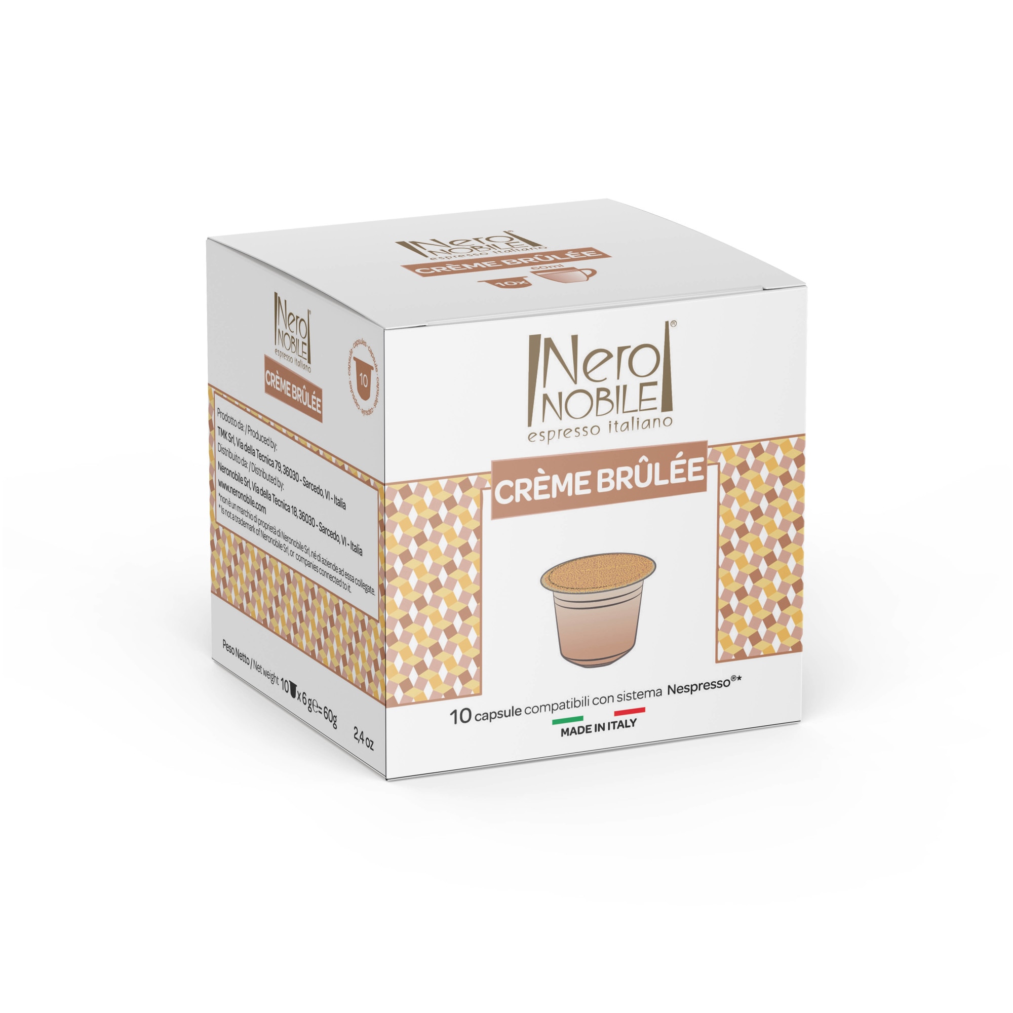 Capsule Crème Brulèe Nero Nobile, 10 bucati Compatibile Nespresso, 60 g