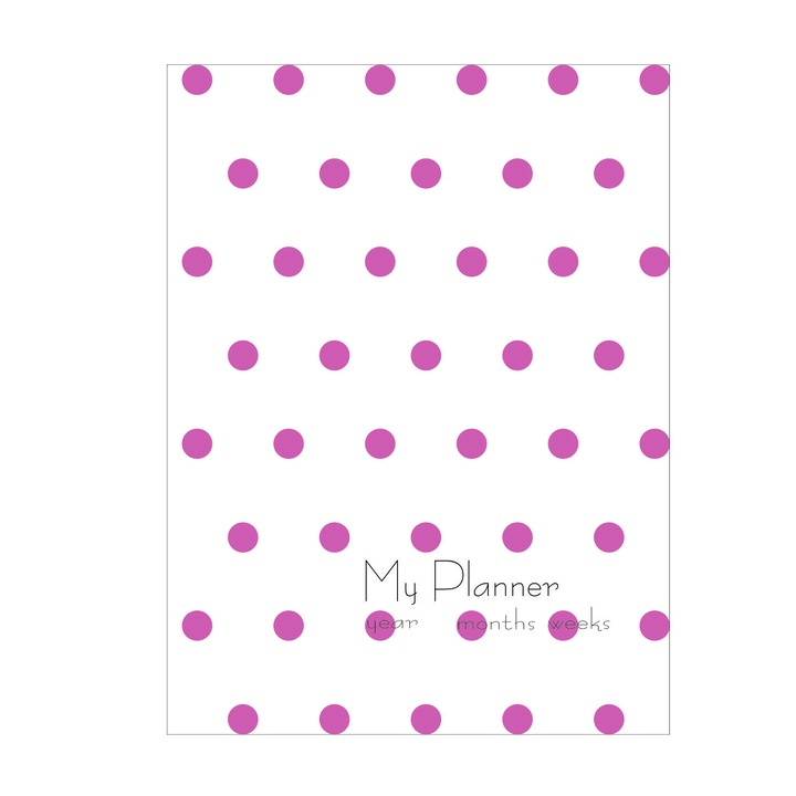 Agenda "year months weeks- Bulina roz", A5, text motivational coperta, PaperYork, 80 pag