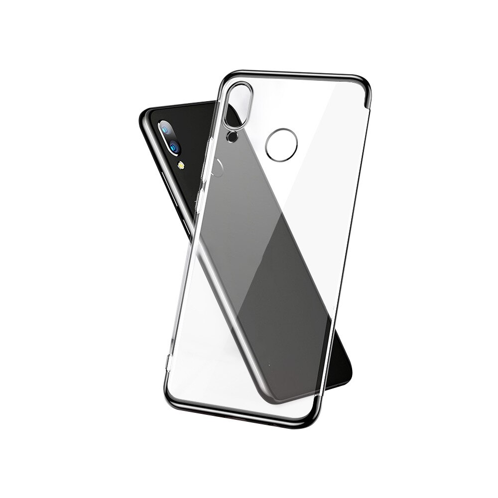 Husa de protectie pentru Xiaomi Redmi Note 7, Clear, Silicon, Negru