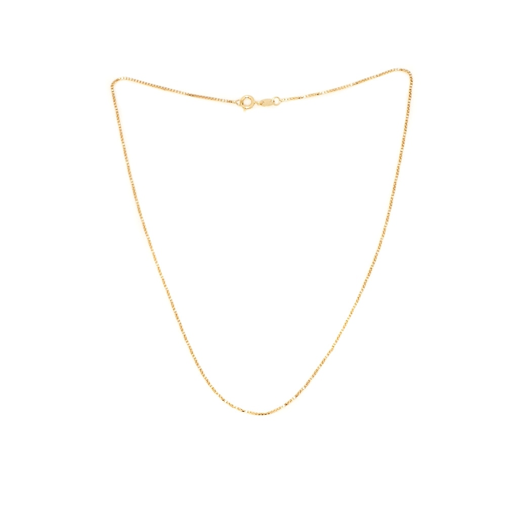 Lantisor fin cubic placat cu aur 44-52 cm Lissa