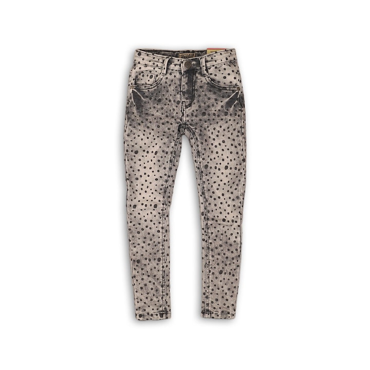 Lány farmer, DjDutchjeans, pöttyös, szürke, Szürke