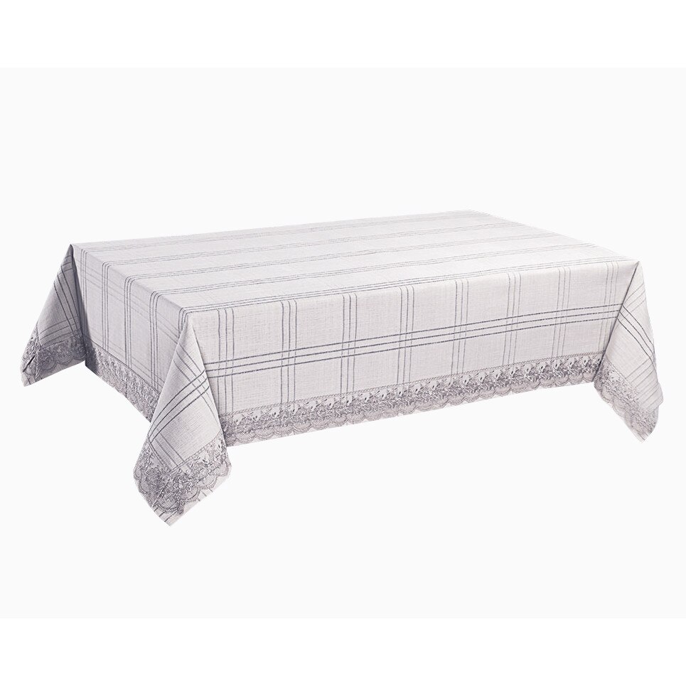 Fata de masa Valentini Bianco, gri, TH-Botanic 160x220cm