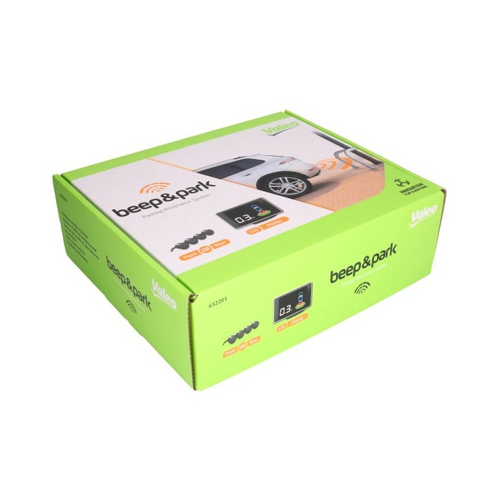 Parktronic készlet Valeo Beep&Park, 4 szenzor, kijelzővel, hátul, fekete