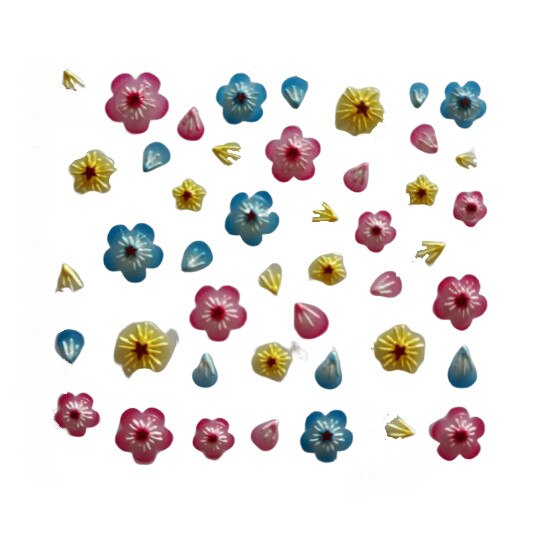 Sticker Unghii 5D - Flori - FDT-4