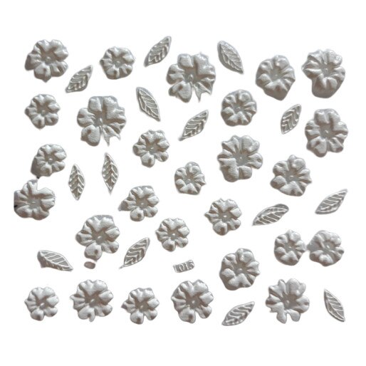 Sticker Unghii 3D - L015, Alb