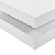 Masuta cafea, en.casa, Florenz, 76 x 76 x 38 cm, pal, alb, cu blat rotativ