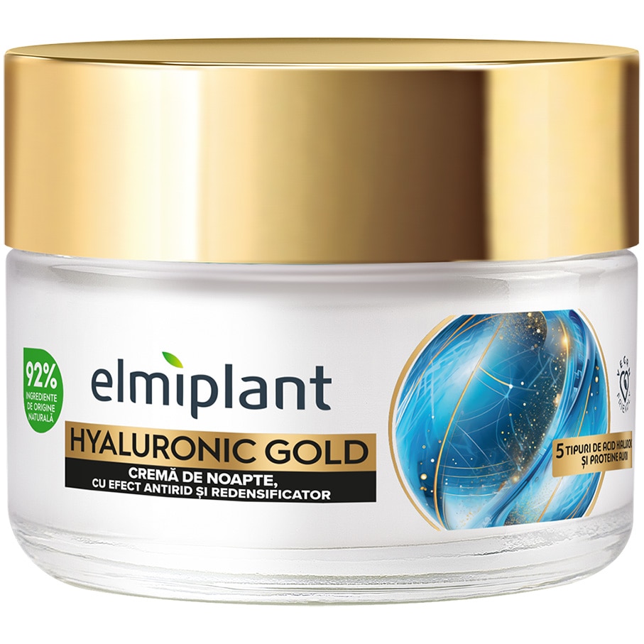 Crema de noapte Elmiplant Hyaluronic Gold, Femei, 50 ml - eMAG.ro