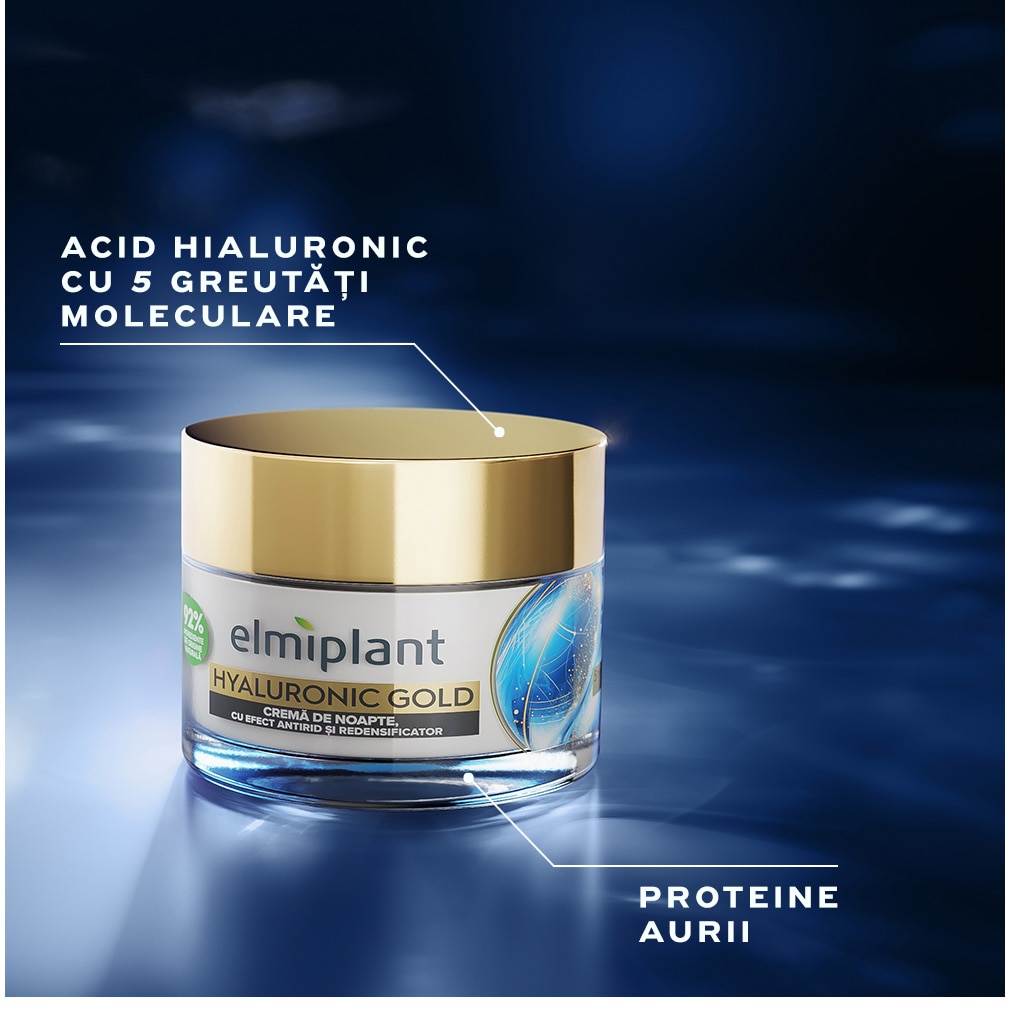 LA BEAUTE MATRIX ASPIREAL GOLD 30g 2個 Crema de noapte Elmiplant Hyaluronic Gold, Femei, 50 ml
