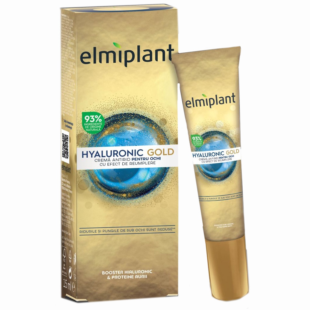 Elmiplant - Crema de zi antirid Elmiplant Hyaluronic Gold, 50 ml - easycm.ro