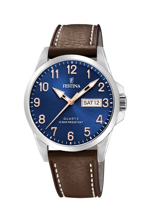 Festina, Bőrszíjas karóra, Fekete/ezüstszín/piros