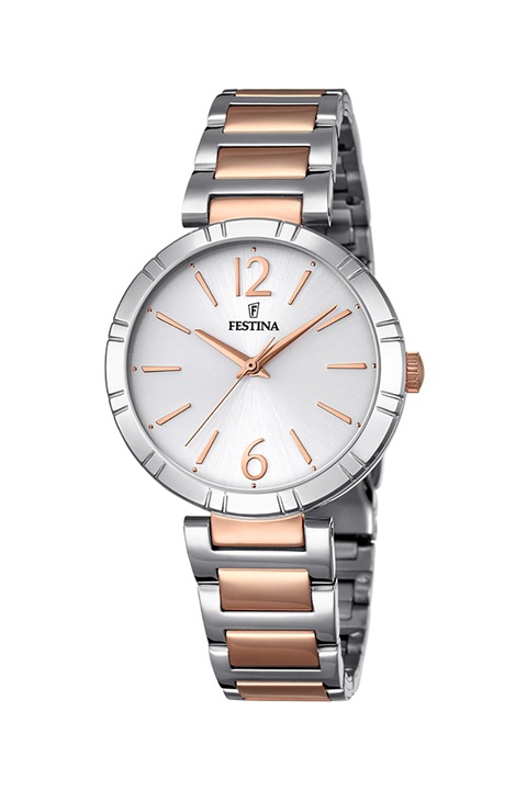 Festina, Fémszíjas karóra, Ezüstszín/vörösaranyszín/fehér