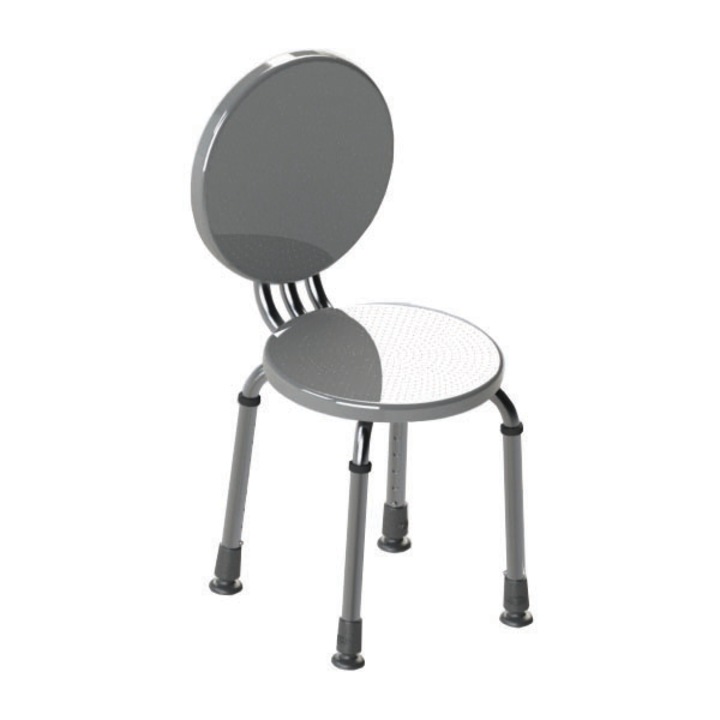 Scaun din aluminiu pentru dus cu spatar ultrausor Antar AT01005