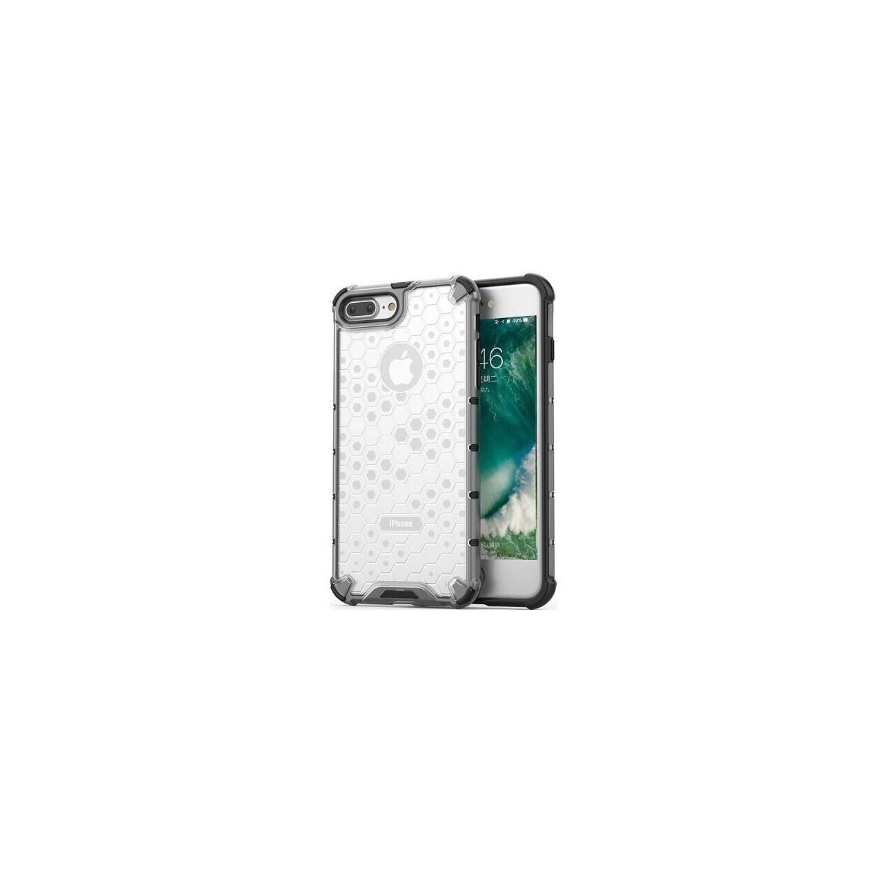 Husa Apple iPhone 7 Plus,iPhone 8 Plus - iberry HoneyComb Transparent