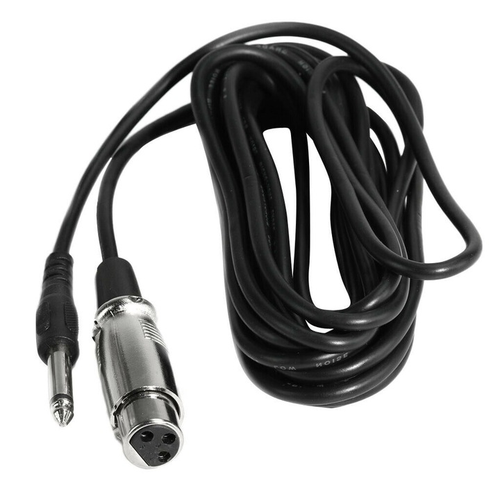 Cablu Jack 6.3mm Mono Tata - XLR Canon Mama, 5m Lungime - Cablu pentru Instrumente Profesionale