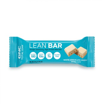Inlocuitor de Masa - Baton Dietetic, GNC Total Lean Lean Bar, cu Aroma de Ciocolata Alba Crocanta, 48g Inlocuitor de Masa - Baton Dietetic, GNC Total Lean Lean Bar, cu Aroma de Ciocolata Alba Crocanta, 48g