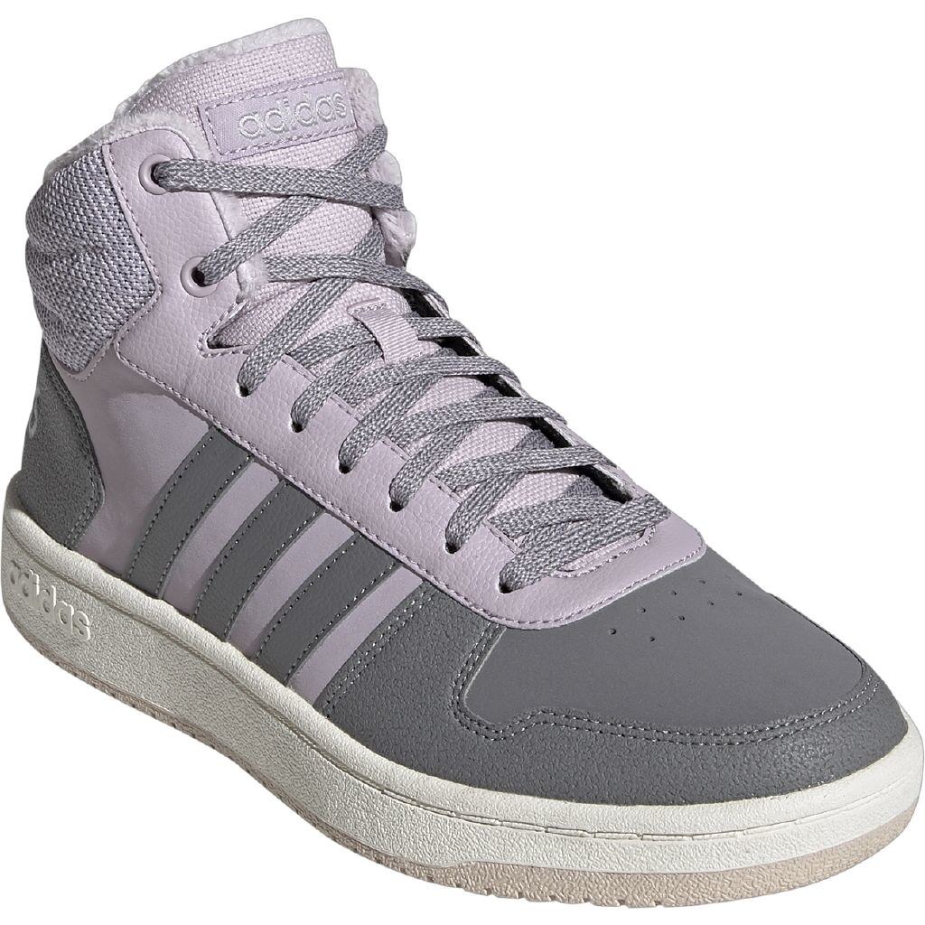 Incaltaminte de timp liber pentru femei Adidas, Hoops Mid, gri/lila, 39  1/3