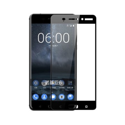 Folie de sticla securizata 9H pentru Nokia 8, Negru
