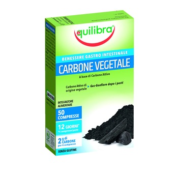 Supliment alimentar, Carbune Vegetal, Equilibra, Anti-balonare, Tablete 50, 40 g Supliment alimentar, Carbune Vegetal, Equilibra, Anti-balonare, Tablete 50, 40 g