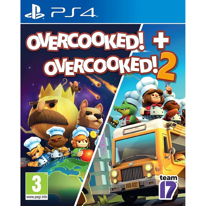 Joc Overcooked & Overcooked 2 (Double Pack) pentru PlayStation 4