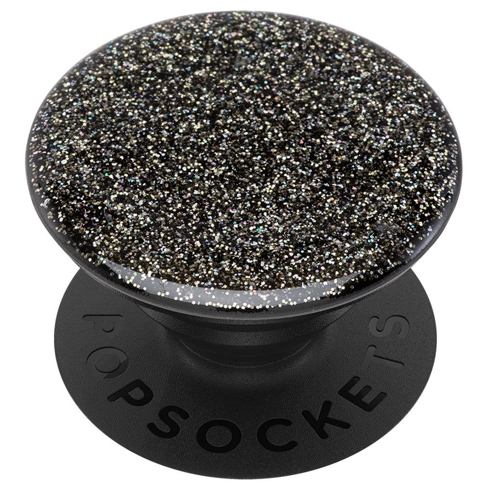 Suport Stand Adeziv Popsocket PopGrip pentru telefon, Glitter Black