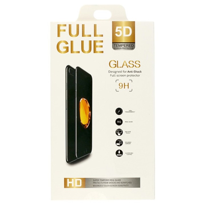 Стъклен протектор PhonePlusBG, 5D Full Glue Cover за Nokia 2.2, Черен