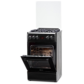 Aragaz LDK 5060 D ECAI BLACK RMV, Cuptor electric convectie, Display LCD cu touch, Aprindere electrica, Termostat, Timer, 6 functii, Negru Aragaz LDK 5060 D ECAI BLACK RMV, Cuptor electric convectie, Display LCD cu touch, Aprindere electrica, Termostat, Timer, 6 functii, Negru