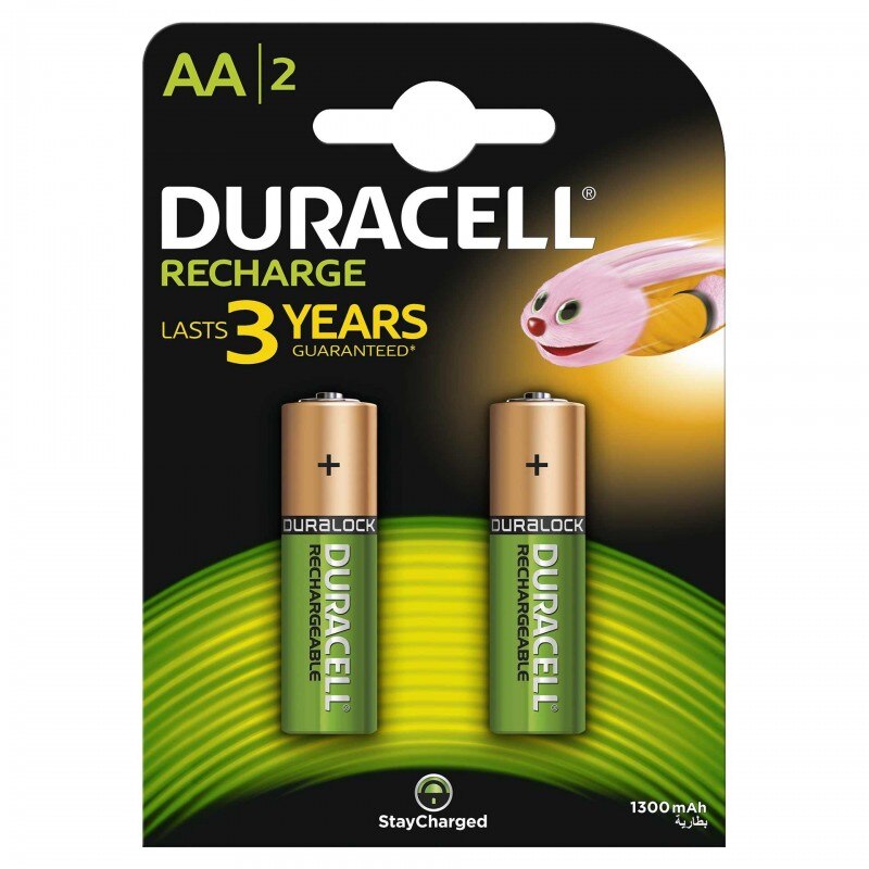 Set 2 acumulatori Duracell, tip AA, 1300 mAh