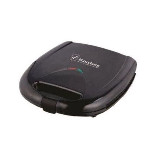 Sandwichmaker Clasic Negru, maner izolat, sistem blocare,1200 W, New