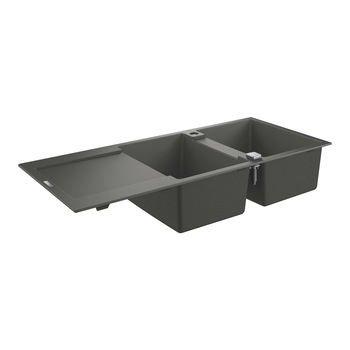 Chiuveta compozit Grohe K500 31647AT0, 116 x 50 cm, reversibil, 2 cuve, montare pe blat, Antracit Chiuveta compozit Grohe K500 31647AT0, 116 x 50 cm, reversibil, 2 cuve, montare pe blat, Antracit