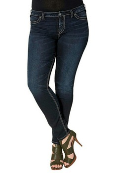 Blugi oversize mid skinny Suki, Indigo, 4XL Blugi oversize mid skinny Suki, Indigo, 4XL