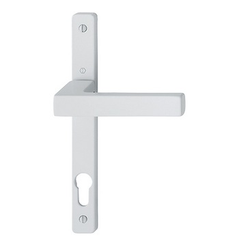 Maner usa exterior, Hoppe Toulon, cu sild pentru cilindru, material aluminiu, culoare alb, 92 x 30 mm Maner usa exterior, Hoppe Toulon, cu sild pentru cilindru, material aluminiu, culoare alb, 92 x 30 mm