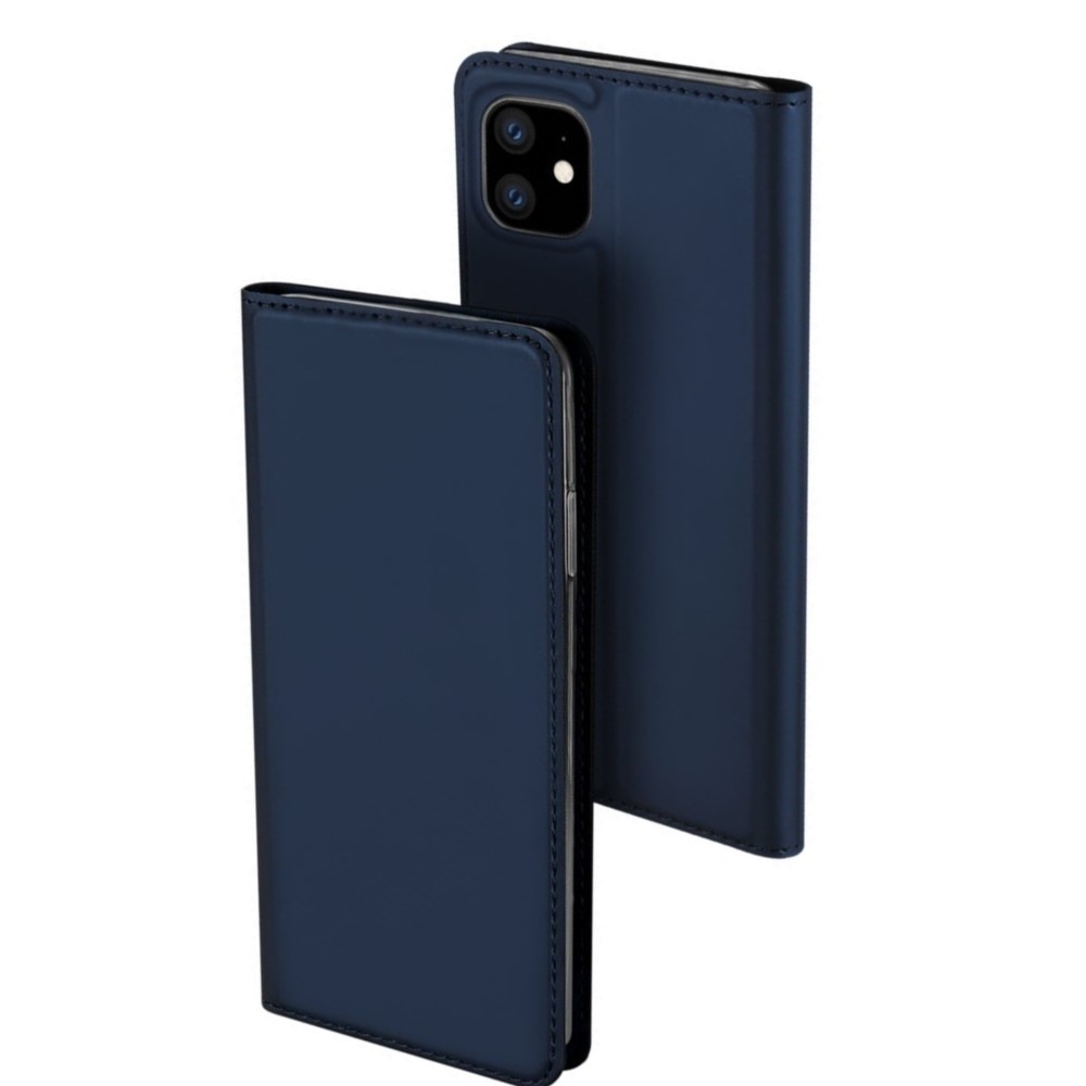 Husa iPhone 11, Flip / Book, Buzunar Card, Piele, DUX DUCIS, Albastru