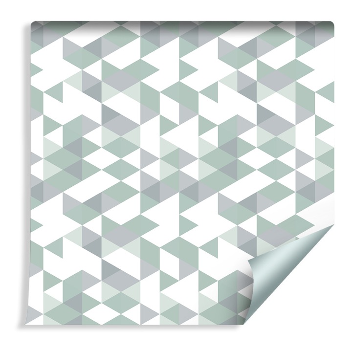 Tapéta GEOMETRIKUS - Színes háromszögek 53cm x 10m Papír, Mintaval, Divatos minta, Előszoba
