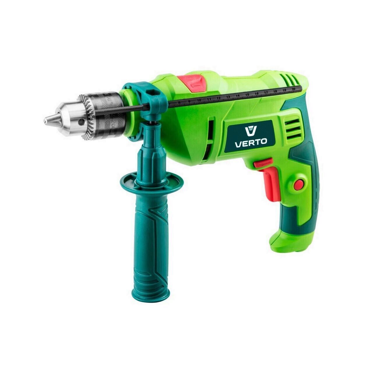 Masina de gaurit cu percutie 1050W 13 mm+ accesorii VERTO 50G521