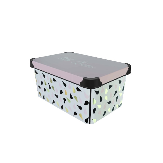 Cutie depozitare plastic cu capac RAKI 5lt 19x28x13cm МLITTLE QUEEN